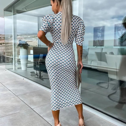 Női rövid ujjú, V-nyakú ruhák