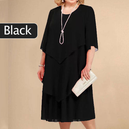 💖Plus Size Réteges Midi Ruha