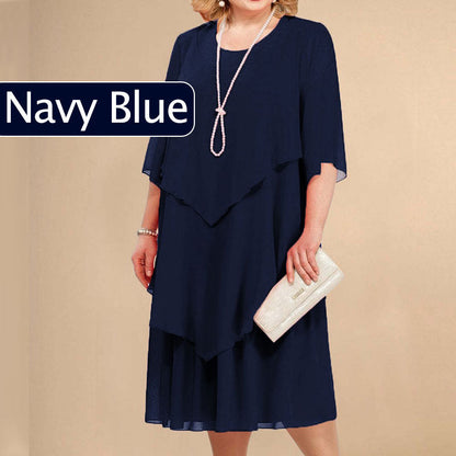 💖Plus Size Réteges Midi Ruha