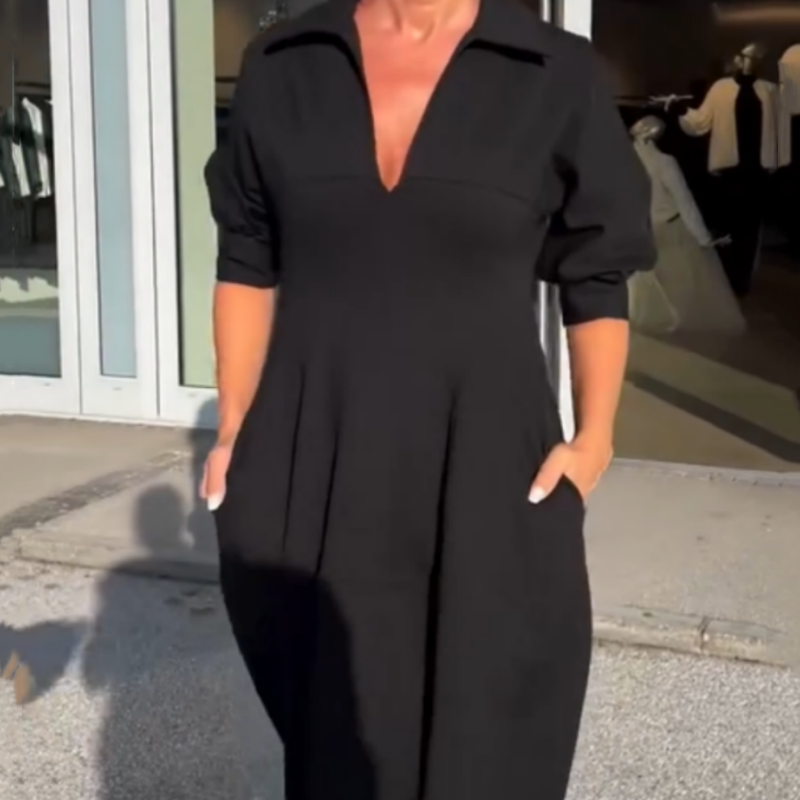 💕Temperamentumos fekete ruha