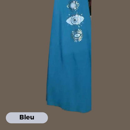 🔥Női hosszú ujjú ruha szemmintával👗