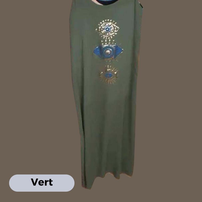 🔥Női hosszú ujjú ruha szemmintával👗