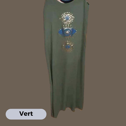 🔥Női hosszú ujjú ruha szemmintával👗