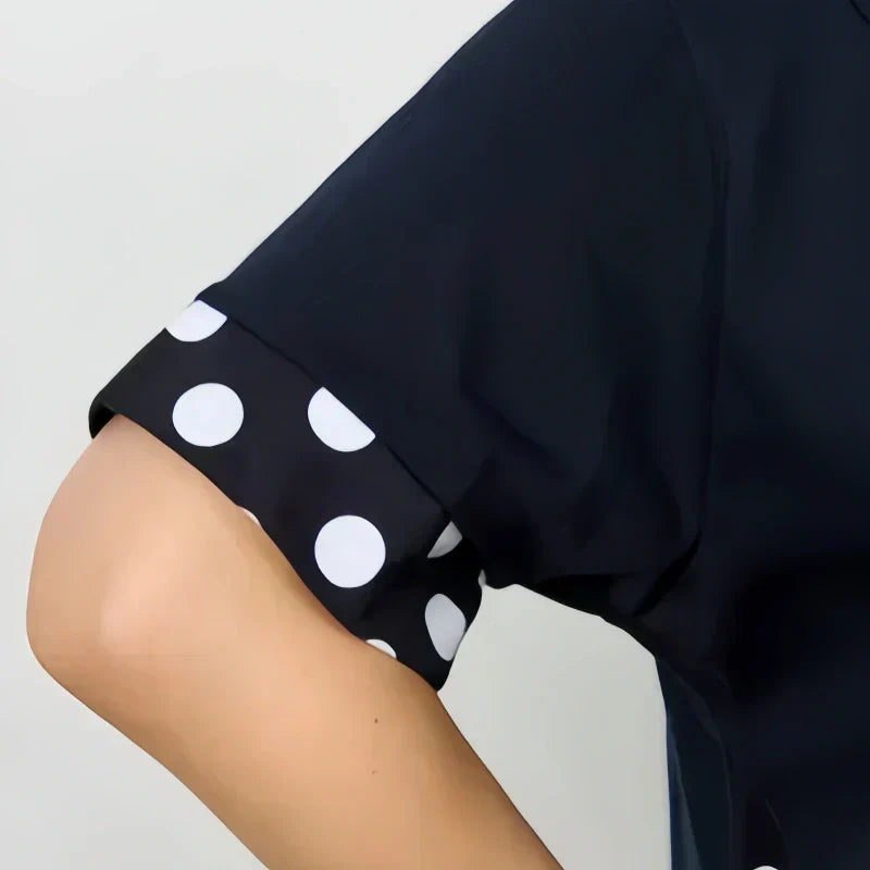 Női nyári, bő ruhák rövid ujjal és A-vonalú mintával