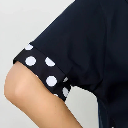 Női nyári, bő ruhák rövid ujjal és A-vonalú mintával