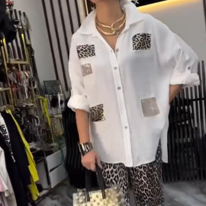 👗 Leopárdmintás szett | 2 részes lezser | Rugalmas pamut