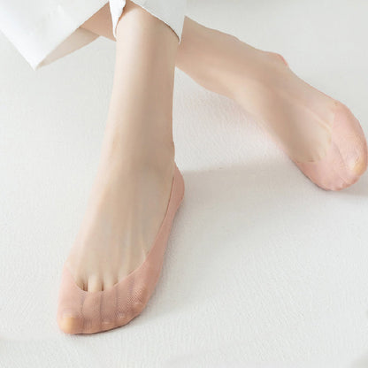 🔥Nyári Akció 🔥 Női Áttetsző Hálós, Alacsony Dekoltációjú, Láthatatlan Hálós Zokni