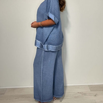 🌷💗Laza, kétrészes szett V-nyakkal