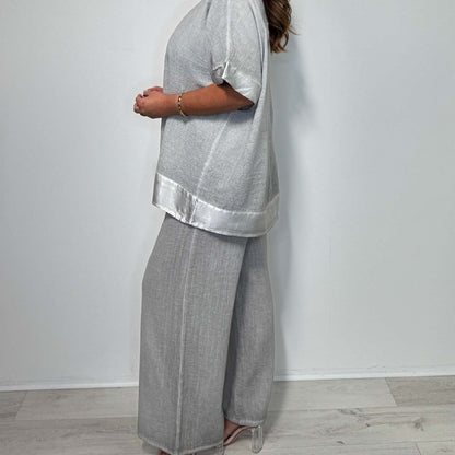 🌷💗Laza, kétrészes szett V-nyakkal