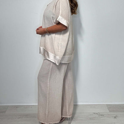 🌷💗Laza, kétrészes szett V-nyakkal