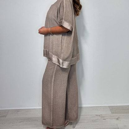 🌷💗Laza, kétrészes szett V-nyakkal