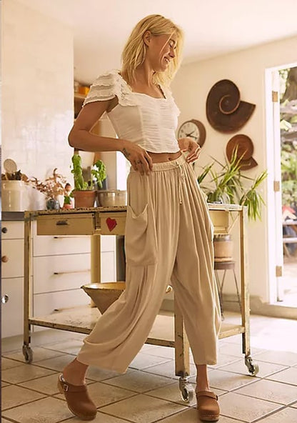 🍁Magas derekú, könnyű pamutnadrág