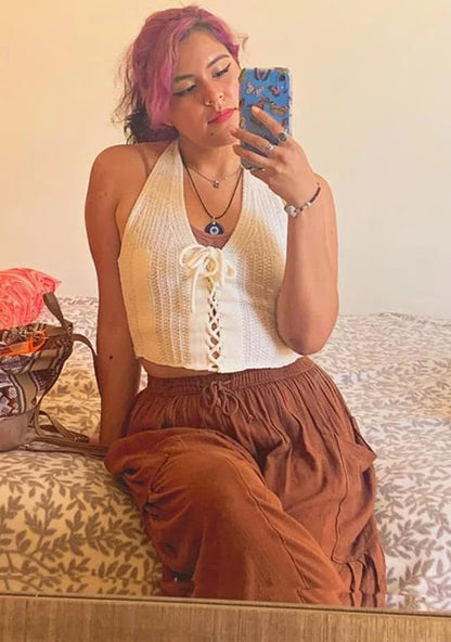 🍁Magas derekú, könnyű pamutnadrág