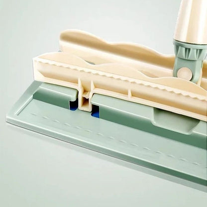 Nagy, lapos felmosófej rozsdamentes acél rúddal