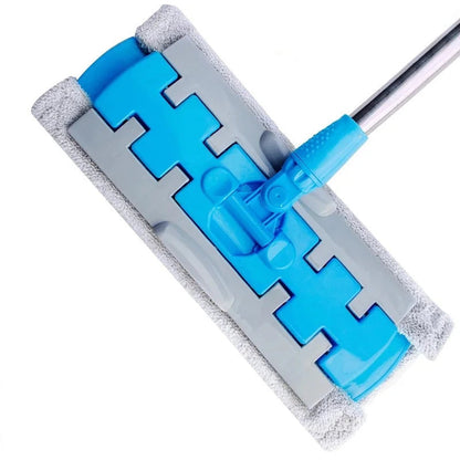 Nagy, lapos felmosófej rozsdamentes acél rúddal