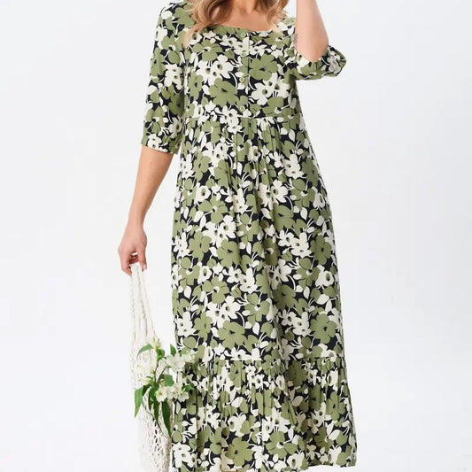 🔥Lezser virágmintás, félujjas női ruhák