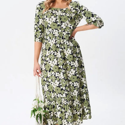 🔥Lezser virágmintás, félujjas női ruhák