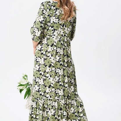 🔥Lezser virágmintás, félujjas női ruhák