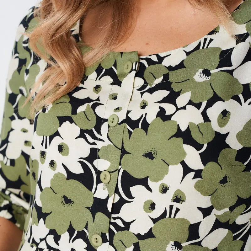 🔥Lezser virágmintás, félujjas női ruhák