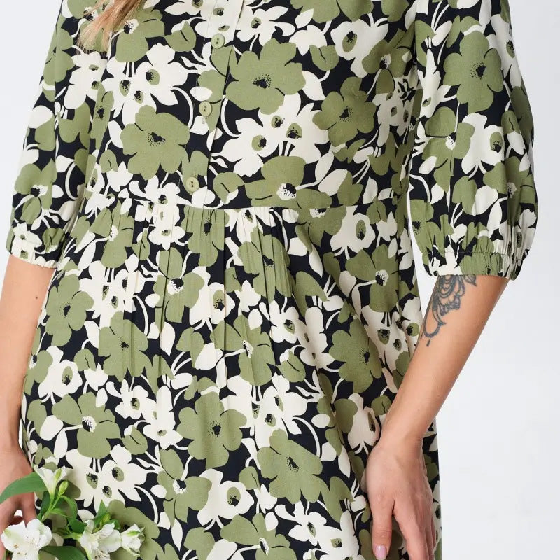 🔥Lezser virágmintás, félujjas női ruhák