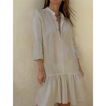 Női rakott ingruha hajtókával