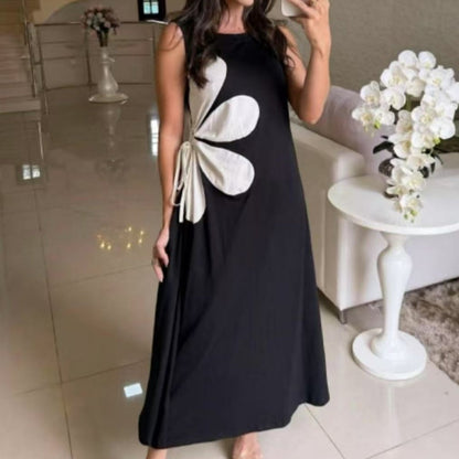 👗 Női ujjatlan ruha virágmintával 🌸