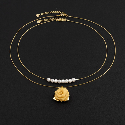 🌹Könnyű és luxus rózsa nyaklánc