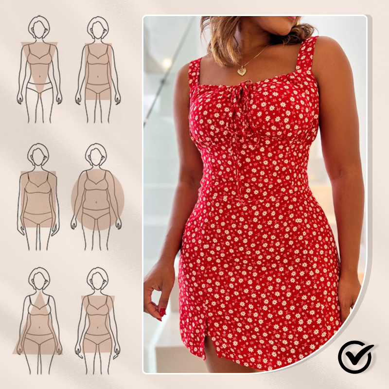 🌸Virágmintás miniruha spagettipántokkal