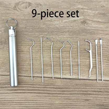 🦷Rozsdamentes acél fogpiszkáló készlet