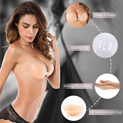 💖【1 +1 ingyenes】👙 Öntapadós melltartók láthatatlan ráncokkal