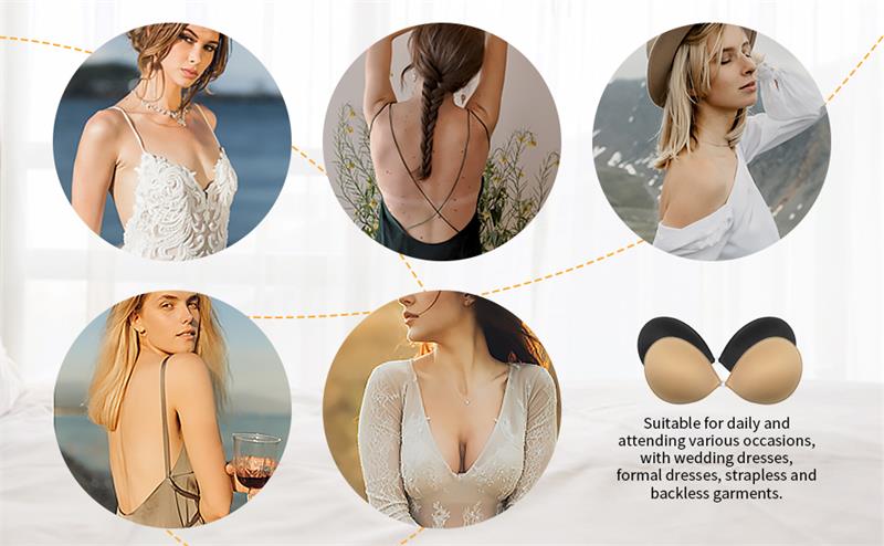 💖【1 +1 ingyenes】👙 Öntapadós melltartók láthatatlan ráncokkal