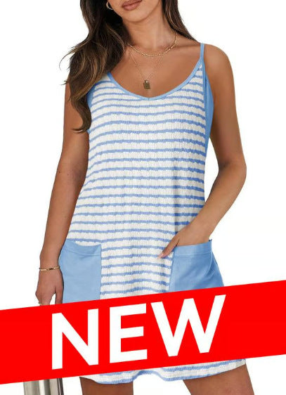 🎁Női ujjatlan nyári ruha rövidnadrággal