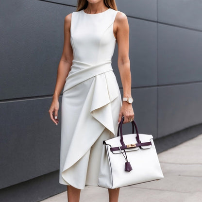 Női ruha kerek nyakkivágással