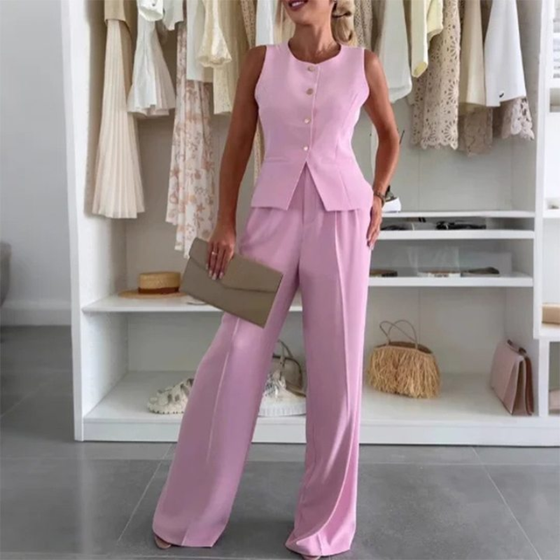 Női ujjatlan felső és hosszú nadrág