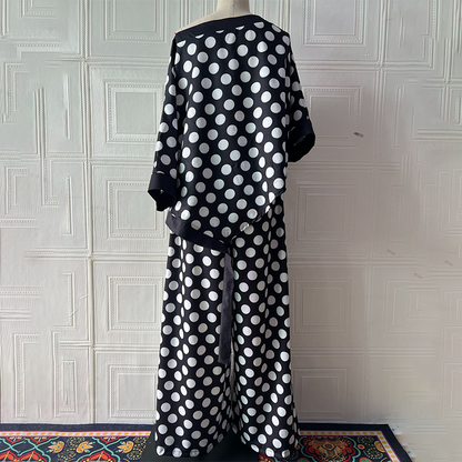 2 részes szett: túlméretezett felső és bő szárú nadrág nőknek