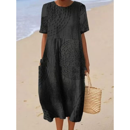 Női lezser, bő midi ruha