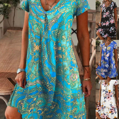 【M-3XL】🌺Elegáns virágmintás ruha