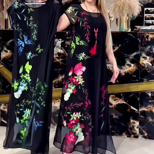 👗Elegáns virágmintás tüllruhák nőknek🌸