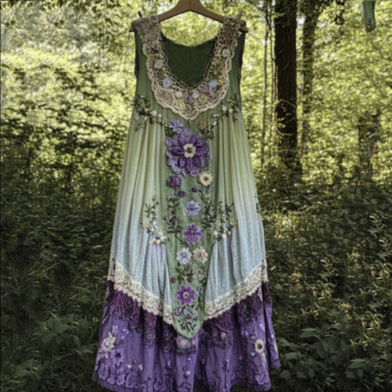 🔥 Vintage virágmintás ujjatlan ruha nőknek 🍃👗