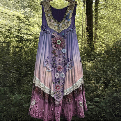 3D nyomtatott ujjatlan, U-nyakú midi ruha