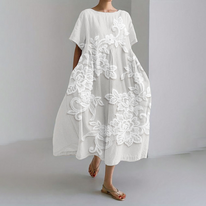 🔥Kényelmes maxi ruha 100% lenvászonból