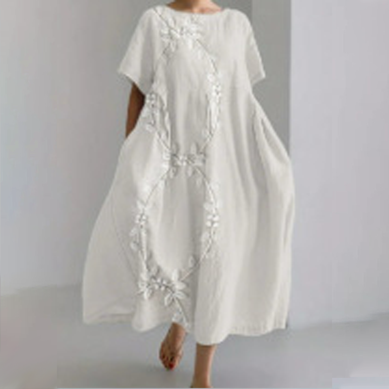 🔥Kényelmes maxi ruha 100% lenvászonból