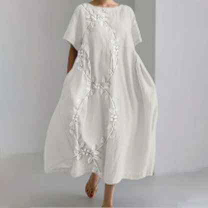 🔥Kényelmes maxi ruha 100% lenvászonból