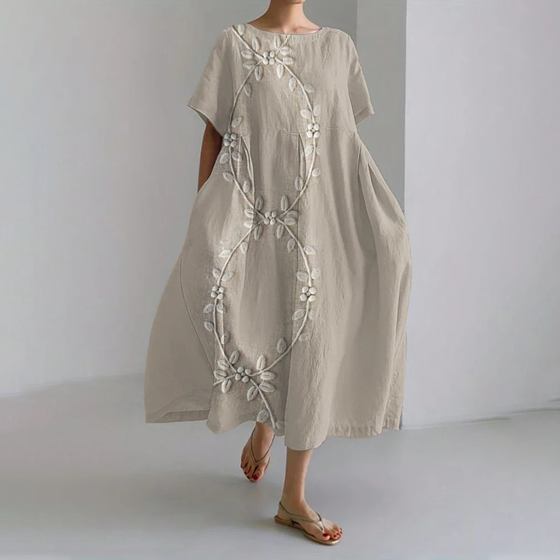 🔥Kényelmes maxi ruha 100% lenvászonból