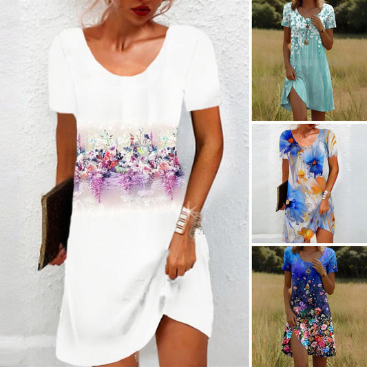 Női mindennapi virágos ruha