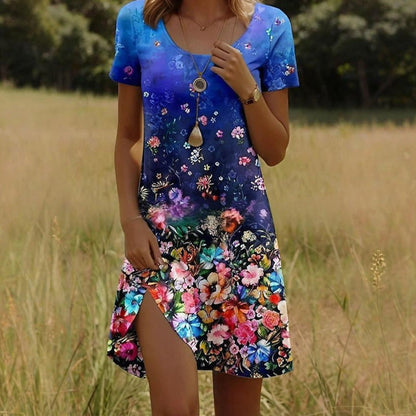 Női mindennapi virágos ruha