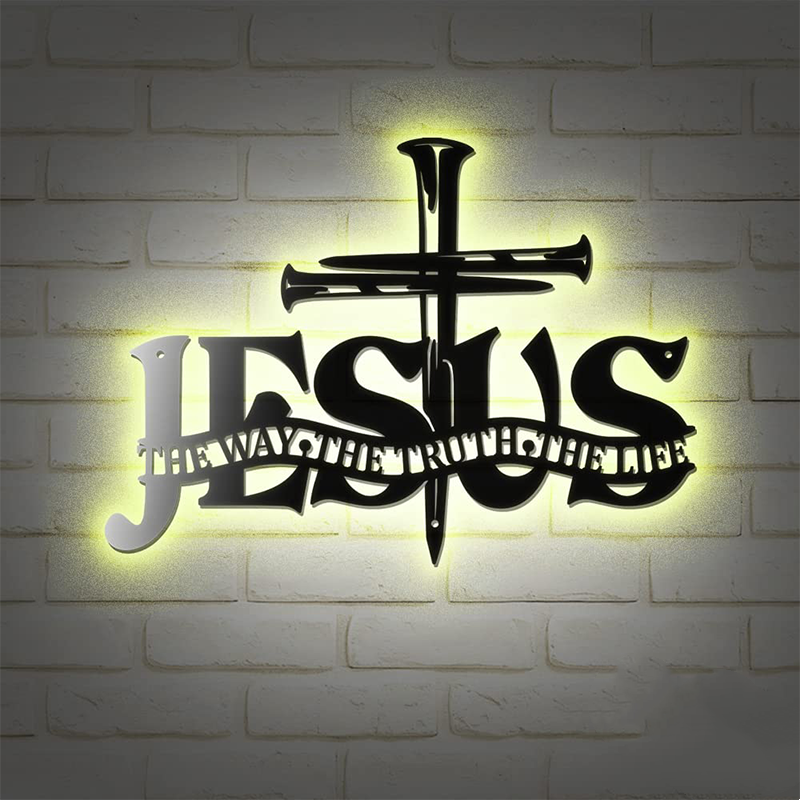 Kereszt Jézus Igazság fém faldekoráció