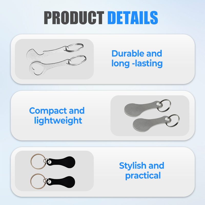 🔥Vásárolj 1-et, kapsz 2-t ingyen🔥 Rozsdamentes acél bevásárlókosár kulcs