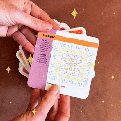 🧶✨Nagymama négyzet alakú horgolt kártyajáték – 50 minta kombináláshoz és komponáláshoz