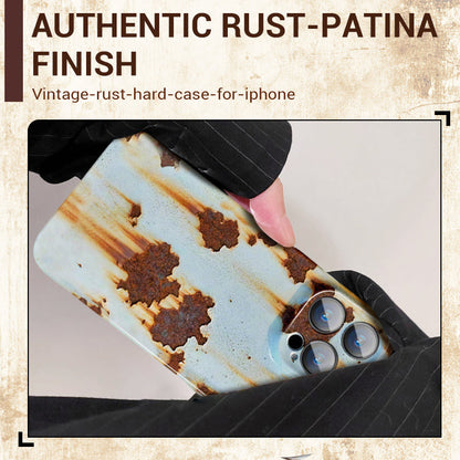 Vintage rozsda kemény tok iPhone-hoz